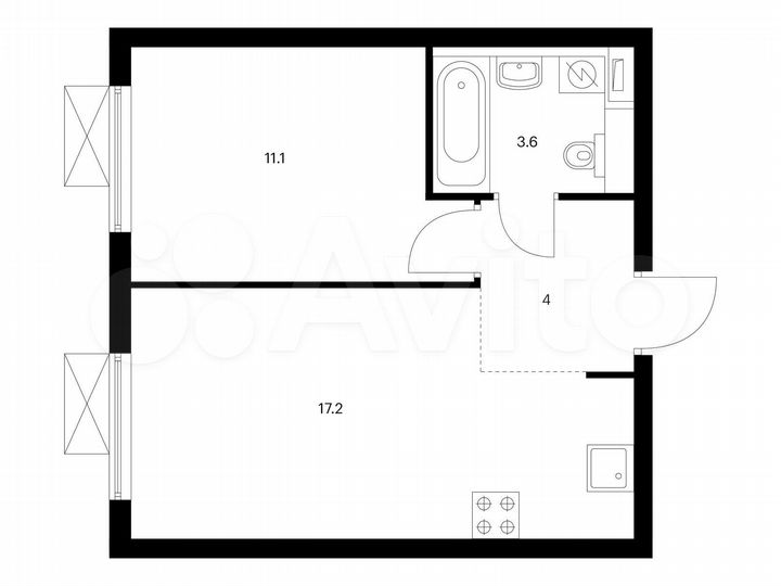 1-к. квартира, 35,9 м², 14/16 эт.