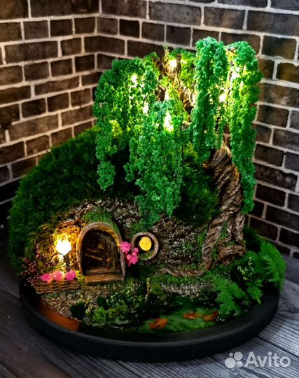 Моссариум миниатюра ночничок 