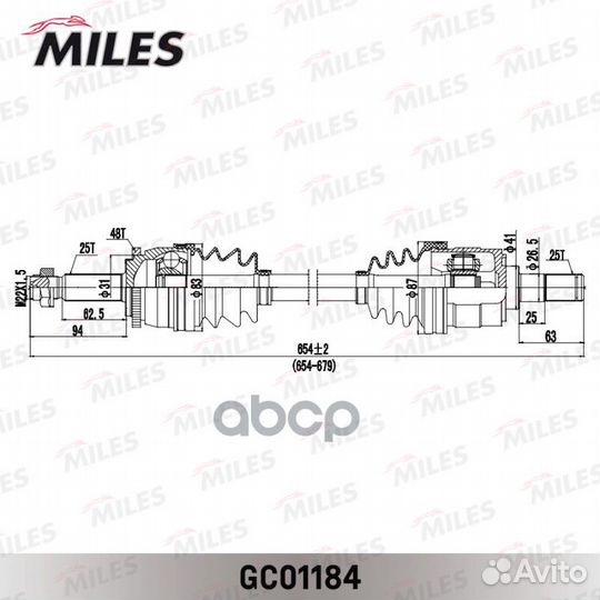 Привод в сборе hyundai solaris/KIA RIO 10- лев