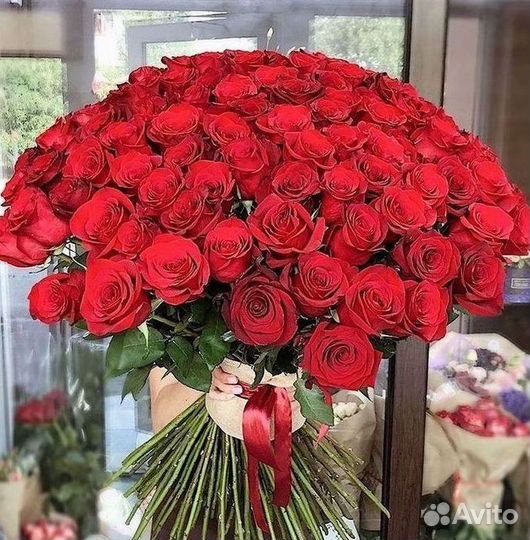 Метровые розы Доставка цветов