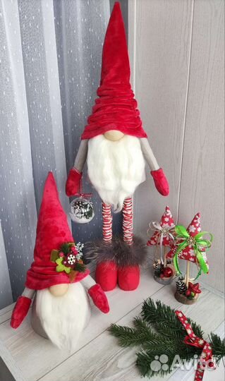 Скандинавский рождественский гном новогодний подар