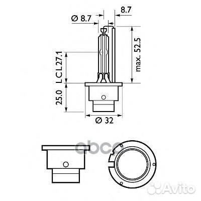 Лампа philips ксеноновая D2S P32D-2 35W 85122VI