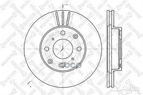 Диск торм. пер. honda civic 1.4-1.6 91 перед