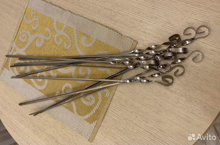 Шампура из нержавейки новые с декором на ручках