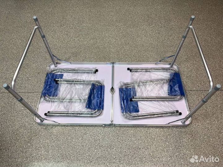 Стол складной туристический (синий)