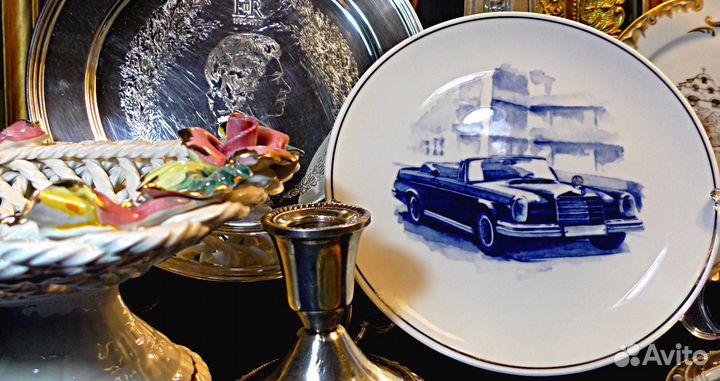 Тарелка.Мейсен.Мерседес.Коллекционная.Авто