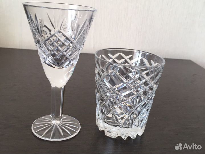 Хрустальные фужеры и стаканы