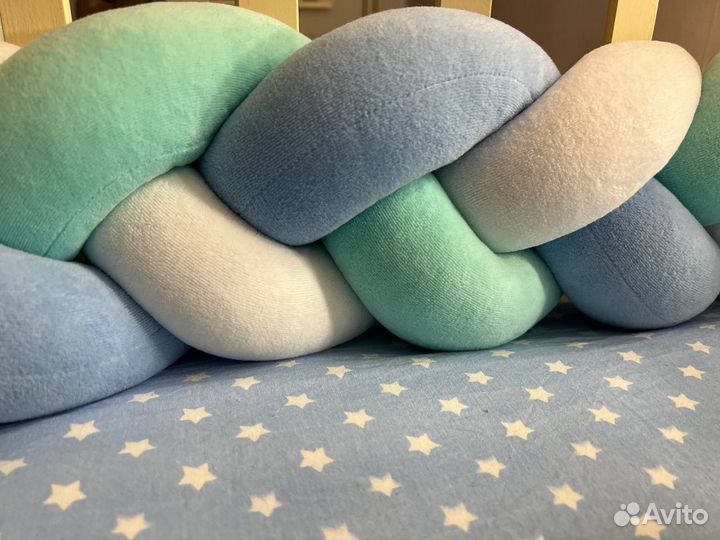 Бортики в кроватку косичка