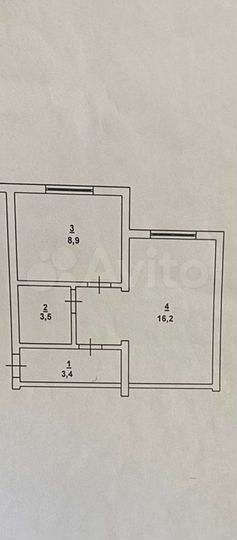 1-к. квартира, 32 м², 2/3 эт.