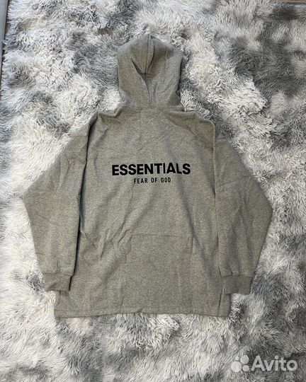 Худи Fear of God Essentials серое оригинал