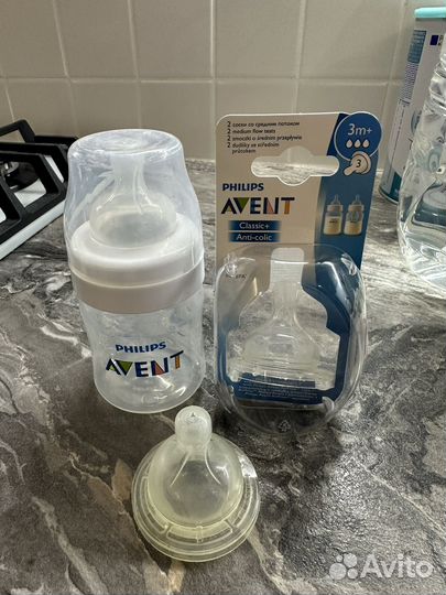 Бутылочка avent 125 мл (3 капли ) с 3 месяцев