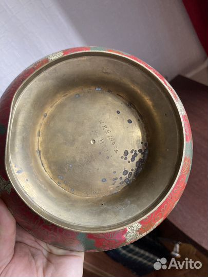 Ваза для фруктов латунь