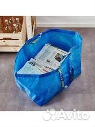 Сумка хозяйственная IKEA Фракта 35х37х55 см, 71л