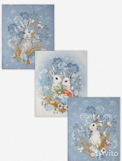 Кухонные полотенца рогожка 45х60см