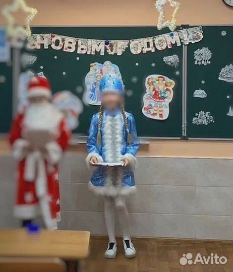 Костюм снегурочки, рост 140