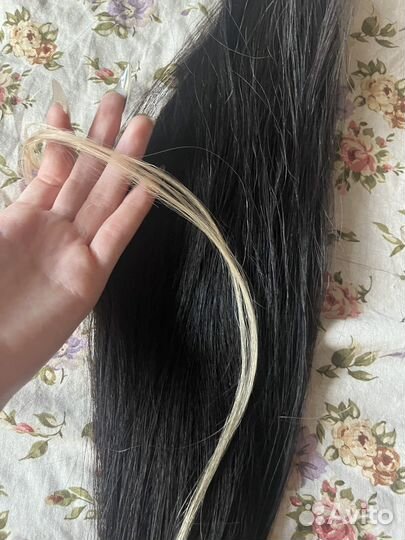 Волосы для наращивания 60 см черные