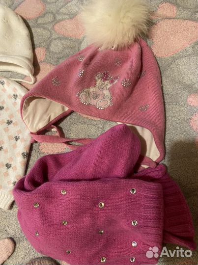 Шапка шарф варежки Chobi