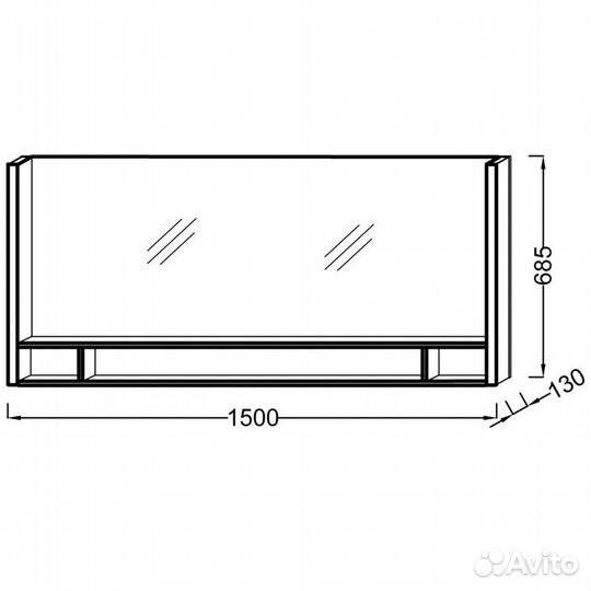 Зеркало Jacob Delafon Terrace 150 eb1184-nf Корич