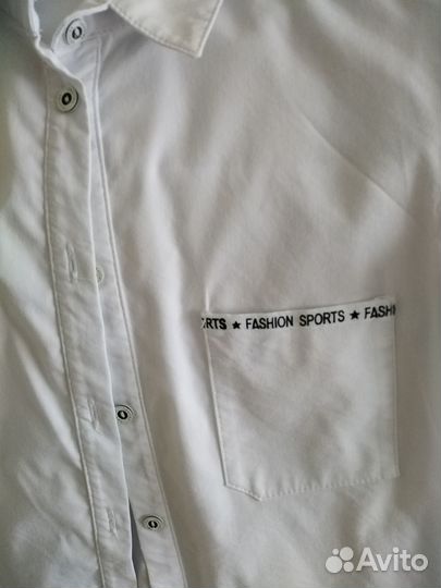 Рубашка белая на девочку 158