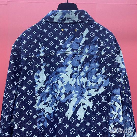 Джинсовая куртка luis vuitton monogram flower