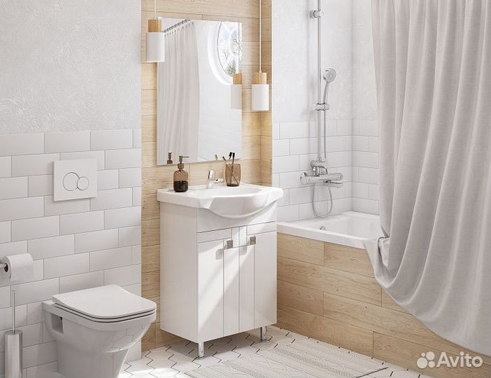 Тумба с раковиной для ванной 60 см