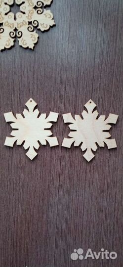 Снежинки из фанеры (10 шт)