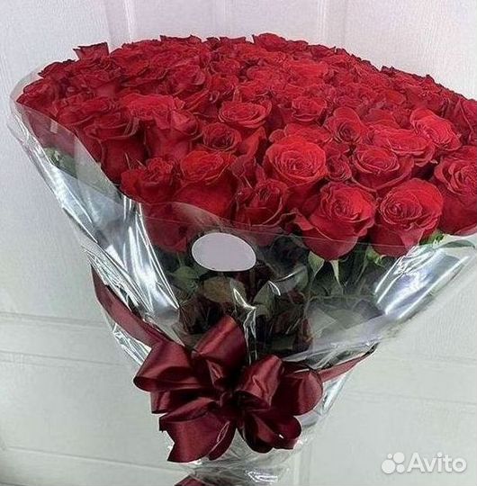 Розы высокие Доставка цветов