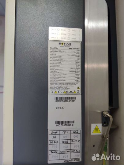 Гибридный солнечный инвертор sofar HYD 6000-ES