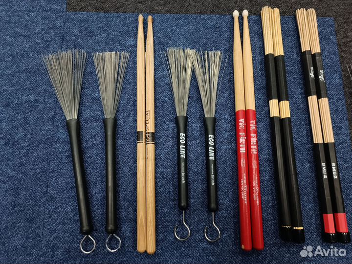 Щётки, руты, палочки для барабана