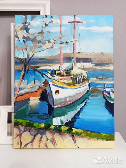 Картина Парусник морской пейзаж