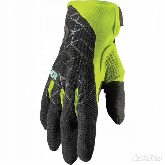 Перчатки Thor Draft (Серый/Зеленый, S)