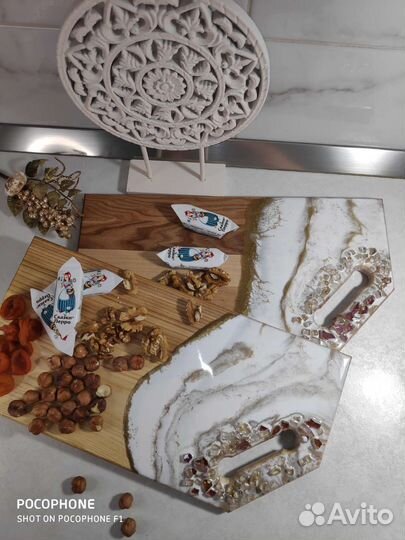 Доска разделочная дуб, эпоксидная смола