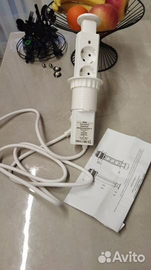 Розетки выдвижные тройные встраиваемые