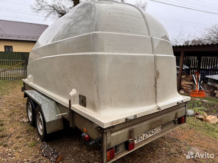 Прицеп легковой двухосный с пластиковой крышкой