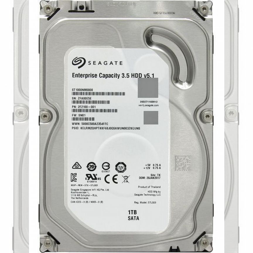 [ST1000NM0008] Жесткий Диск Seagate 1tb Sata3 3.5 St1000nm0008