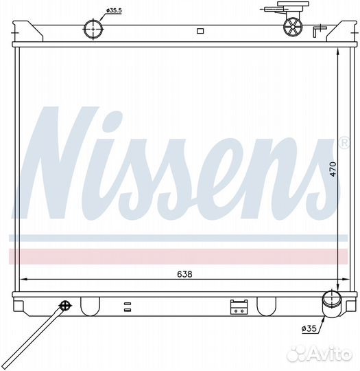 Радиатор охлаждения двс KIA sorento (2003) 2.5 crd
