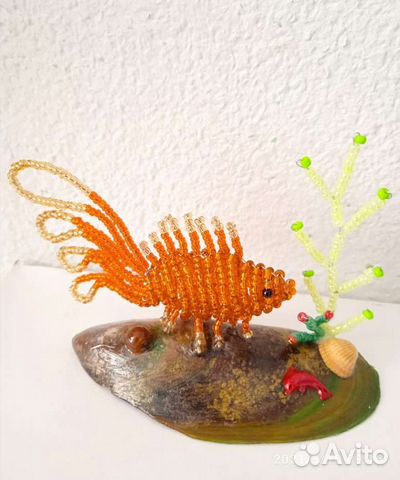 Золотая рыбка из бисера