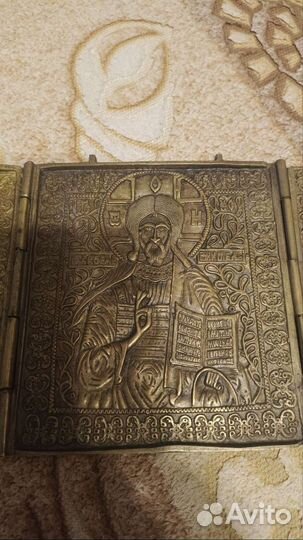 Икона складень деисус 19 век