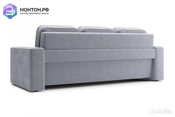 Диван еврокнижка Берген 3-х местный серый