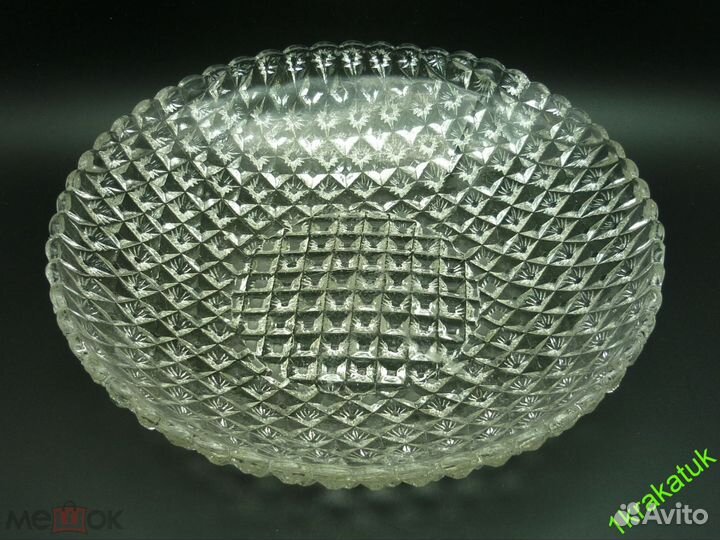 Блюдо, антикварное стекло 19 века, россия