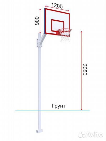 Баскетбольная стойка Pio 981237