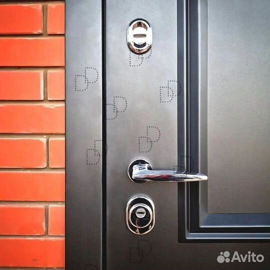 Железная входная дверь для дома с фрамугой DD-395