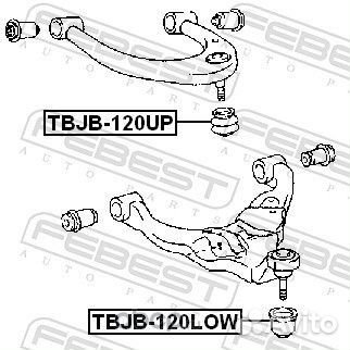 Пыльник шаровой опоры toyota land cruiser prado 120 2002-2009 tbjb-120LOW