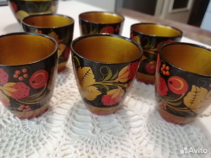Посуда деревянная хохлома СССР