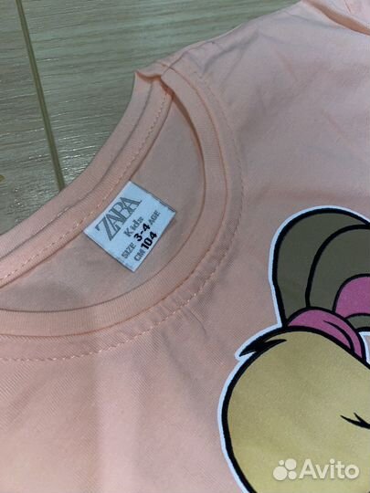 Футболка zara для девочки 3-4