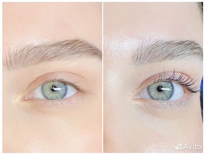 Ламинирование ресниц + окрашивание