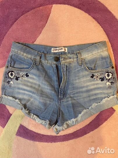 Шорты белые, джинсовые, голубые 42 44