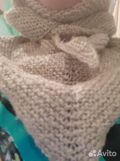 Бактус вязаный, шарф