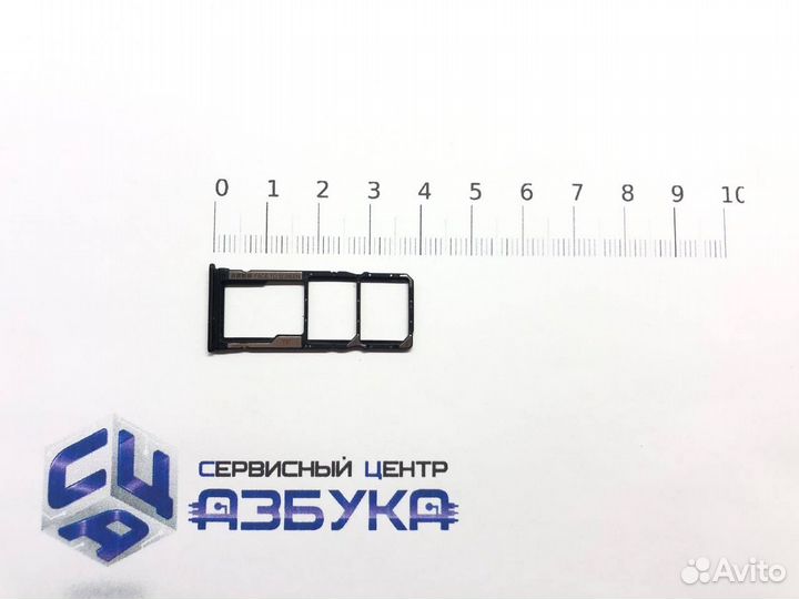 Держатель сим для Xiaomi Redmi 7 (черный), ориг