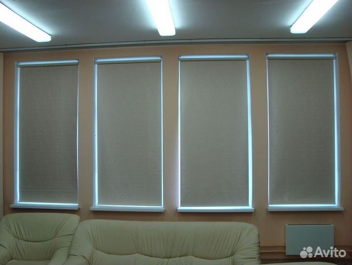 Рулонные шторы однотонные